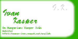 ivan kasper business card